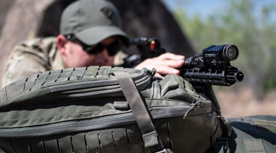 A man field testing First Tactical products