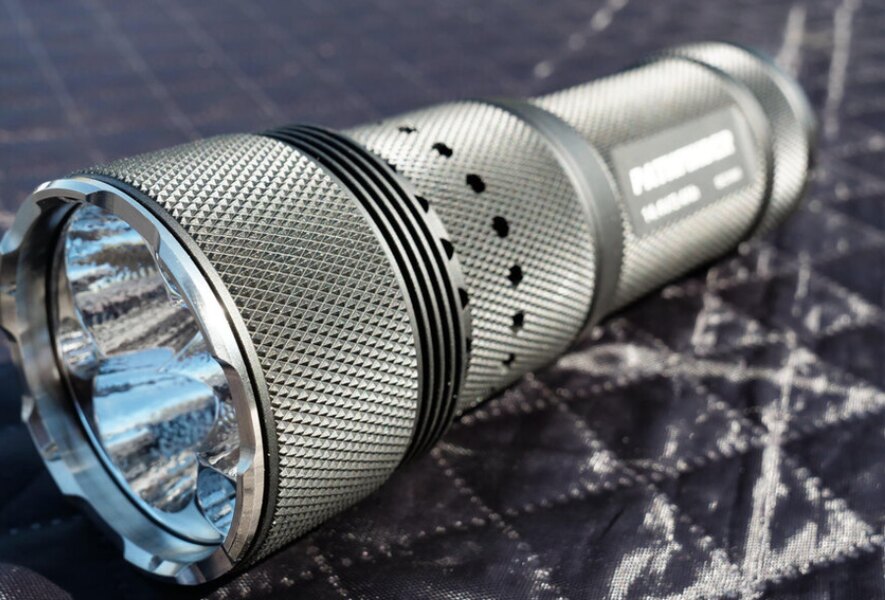 A flashlight