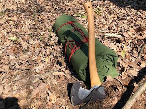 Axe and other gear can be fastened with paracord. Picture: Hana and Jiří Sedlák