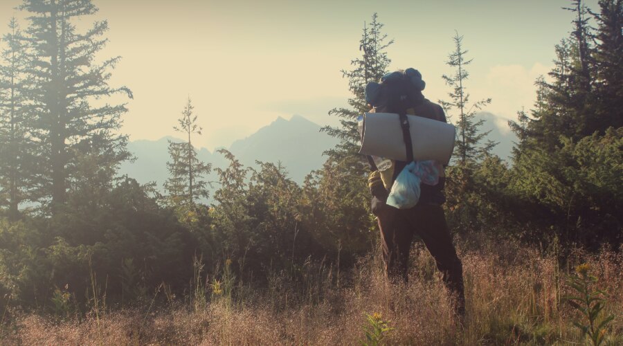 Man with a backpack 