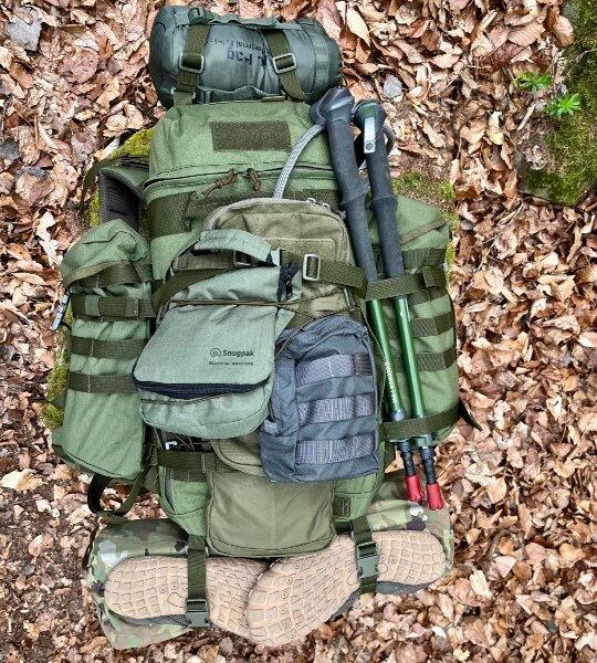 Fully loaded backpack 