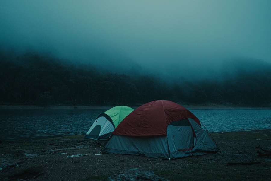 tents,lake