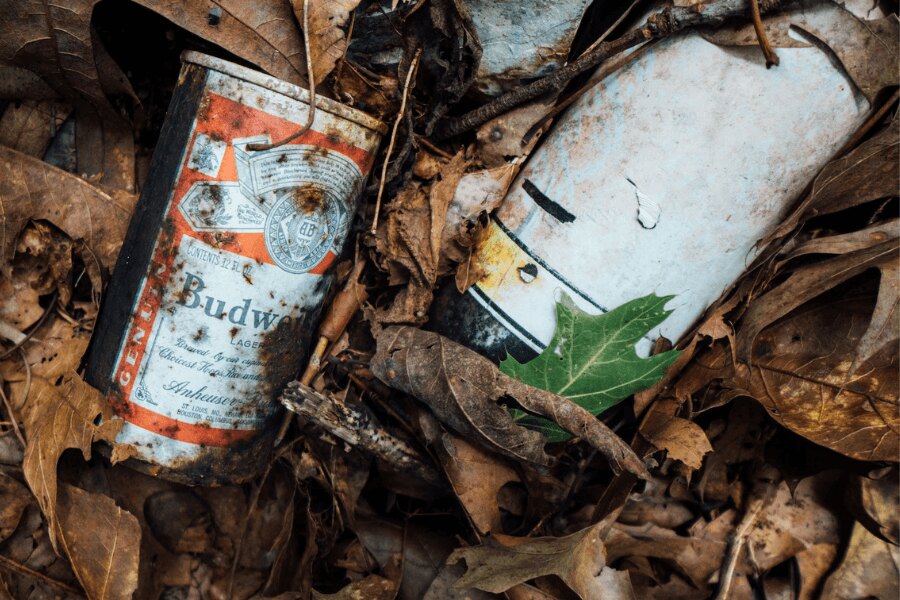 litter in nature. leave no trace, Source: https://www.pexels.com/cs-cz/foto/spinavy-rez-opusteny-plechovka-2530319/