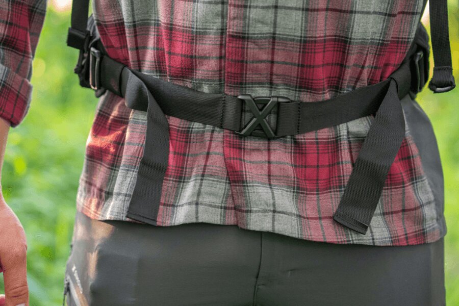 Summit Helikon-Tex backpack, front view of the hip belt. Source: L.G. (author)