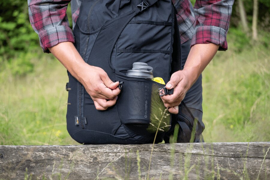 Summit Helikon-Tex backpack, bottle pockets on the side. Source: L.G. (author)