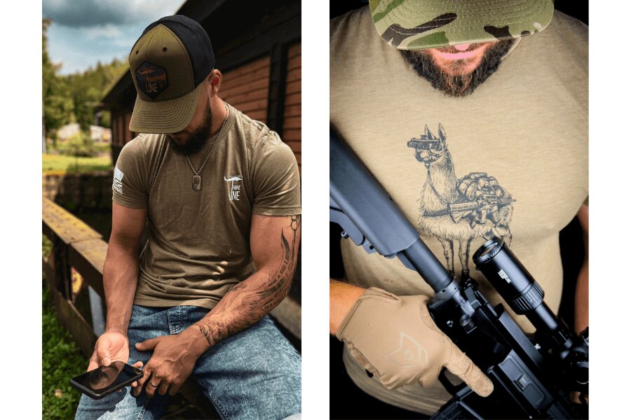 Nine Line clothing - T-shirts and caps. Source: Rigad