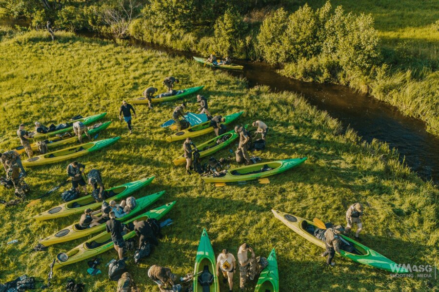 Kayaks during the Light infantry competition. Source: wmasg.com, Klub Strzelających Inaczej - Lekka Piechota