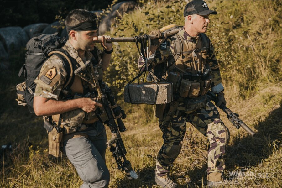 The SSK Ferus team with a "mortar". Source: wmasg.com, Klub Strzelających Inaczej - Lekka Piechota, SSK Ferus