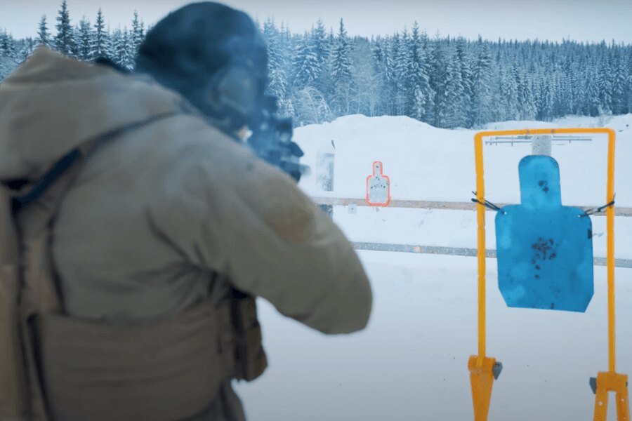 Close shooting to the GOAST Target System® E-Type thermal target. Source: parallaxcts.com, Rigad.cz