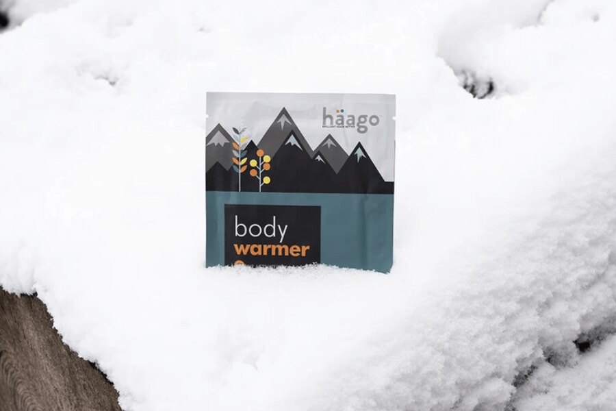 The Haago Body Warmer in snow. Source: Rigad.com, Haago.com