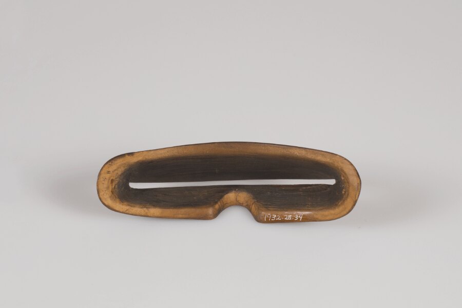 Eskimo goggles: Source: https://commons.wikimedia.org/wiki/File:Wooden_Snow_Glasses_Given_to_Charles_and_Anne_Lindbergh_-_DPLA_-_b798fd8b44460bb63c76cbb3367abc33_(page_3).jpg