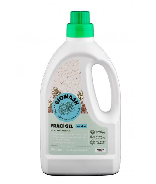 Ecological laundry gel for wool / cedar and lanolin BioWash®, 1.5 l