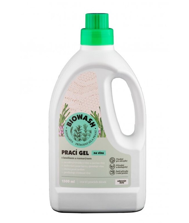 Ecological laundry gel for wool / rosemary and lanolin BioWash®, 1.5 l