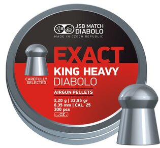 JSB® Exact King Heavy 6.35mm pellets / 150 pcs