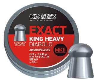 JSB® Exact King Heavy MKII 6.35mm pellets / 150 pcs