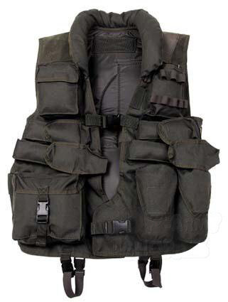 MFH® Tactical vest with reinforced leather collar