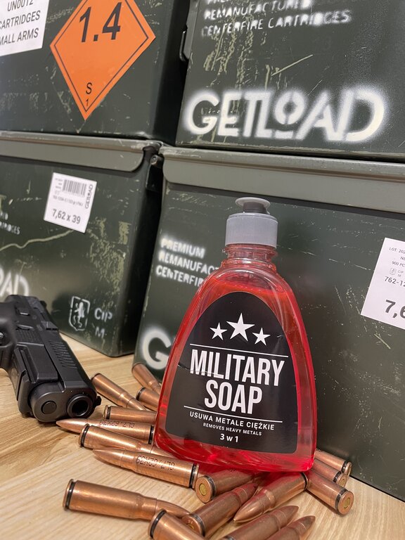 Military Soap® special liquid hand, body and hair soap