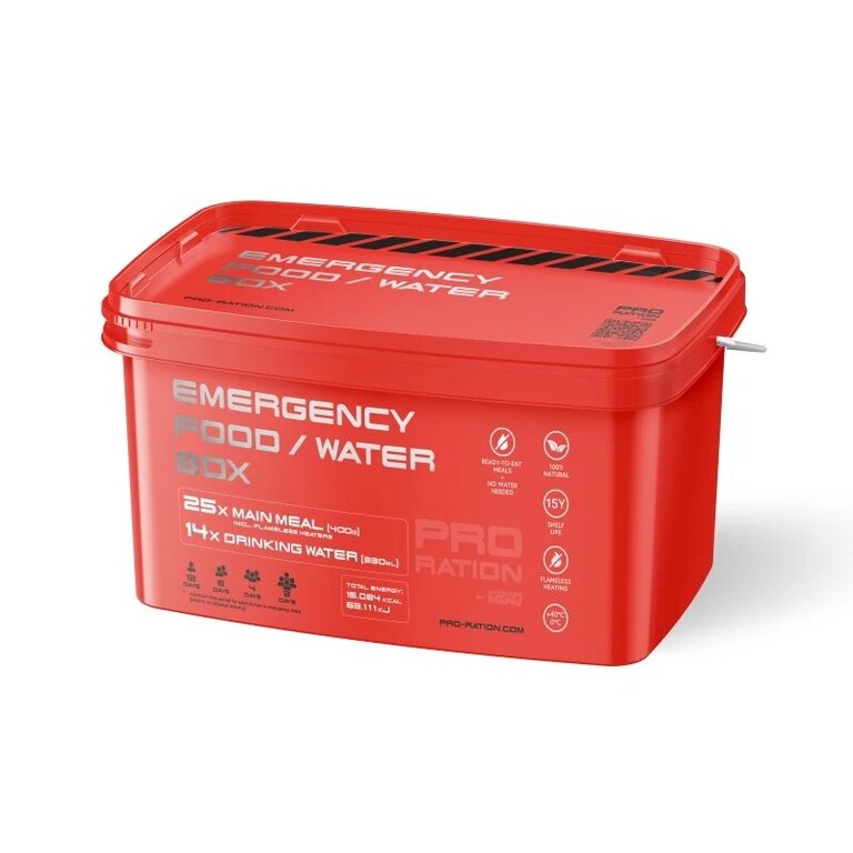 Pro Ration® Emergency Food / Water, box 25 servings