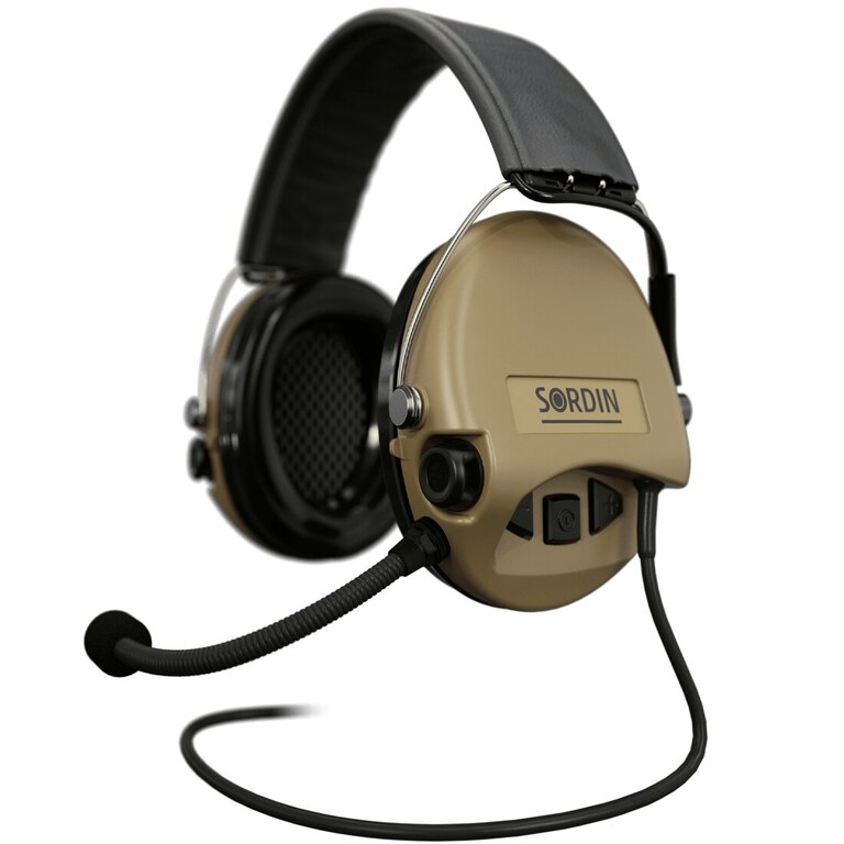 Sordin® Supreme Mil-Spec CC Electronic Earmuffs, with microphone