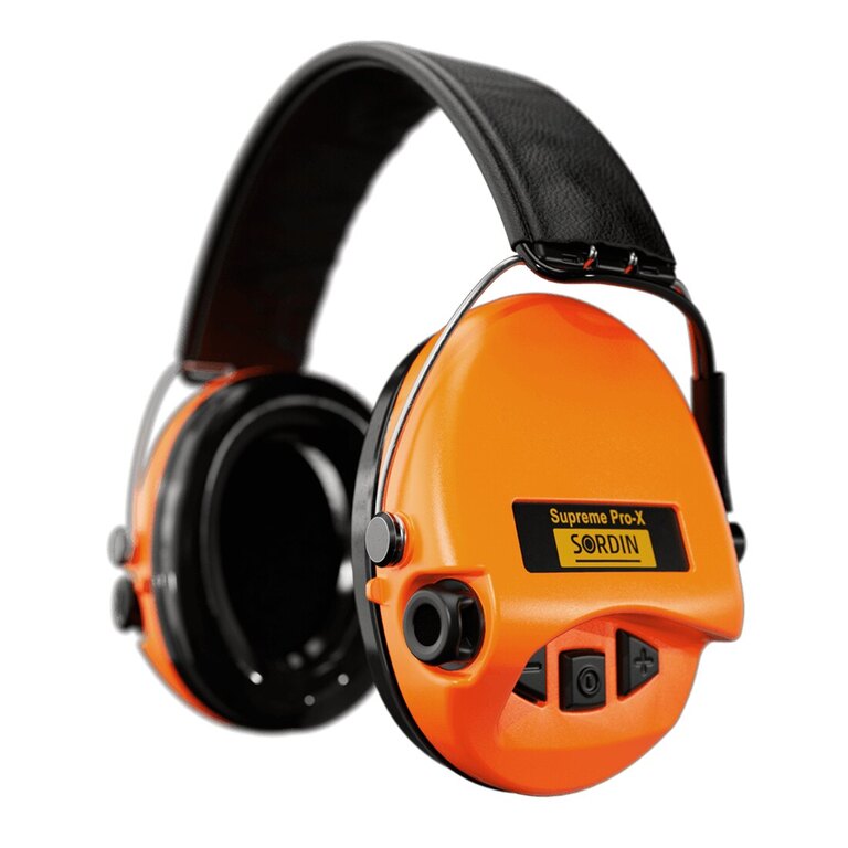 Sordin® Supreme Pro-X Electronic Earmuffs, Leather Headband