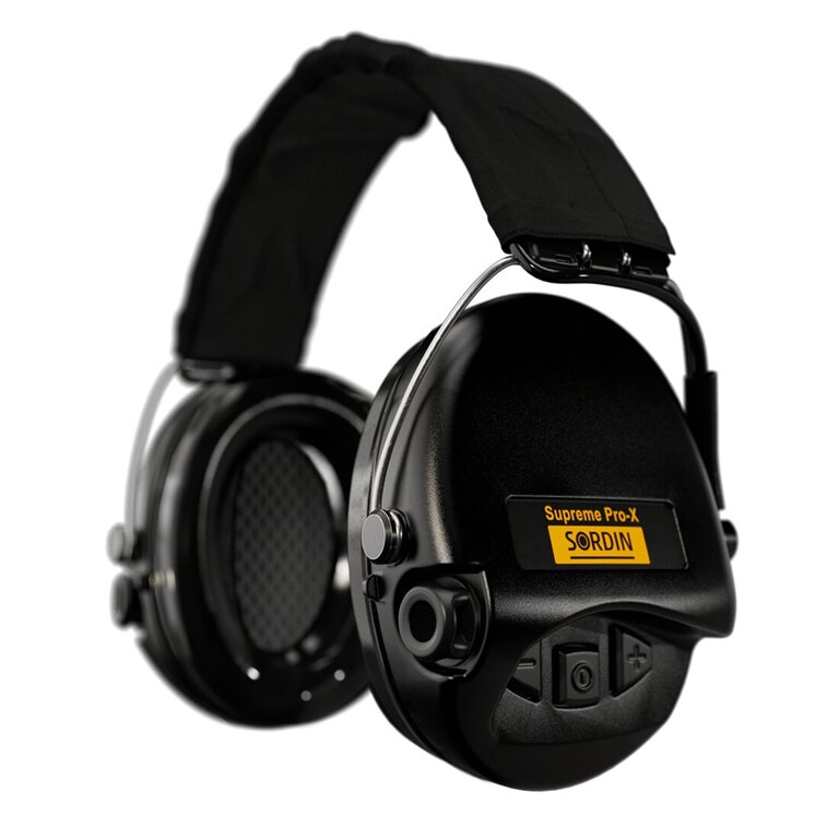 Sordin® Supreme Pro-X Electronic Earmuffs, Textile Headband 