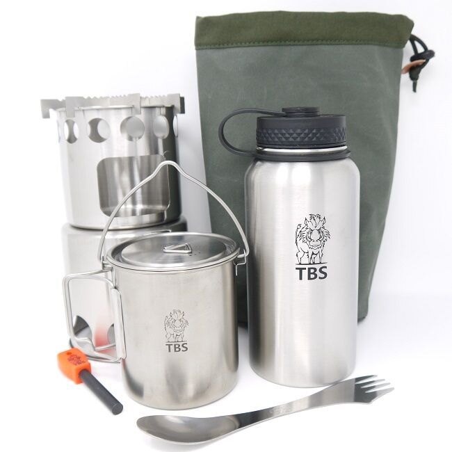 Wilderness Salamander Cook TBS Outdoor® stainless steel set